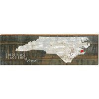 Kein Ort Wie Zu Hause North Carolina Zeichen | Echter Kunstdruck Auf Holz von MillWoodArt