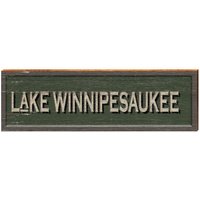 Lake Winnipesaukee Schild | Wand-Kunstdruck Auf Echtholz von MillWoodArt