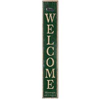 Minocqua Wisconsin Breitengrad Längengrad Zeichen | Echtholz Kunstdruck von MillWoodArt