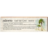 Palmetto Definition | Echtholz Kunstdruck von MillWoodArt
