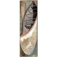 See Petit Vintage Kanu | Wand-Kunstdruck Auf Echtholz von MillWoodArt