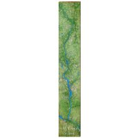 st. Croix River Kartenschild | Wand-Kunstdruck Auf Echtholz von MillWoodArt
