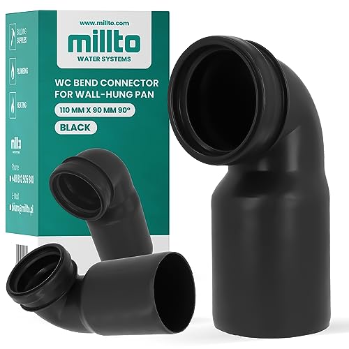 Millto™ Anschlussbogen Für Wandhängenden WC 110x90 Toilettenanschluss Ablauf 90º Geberit Toilettenanschlussstück Wc-Anschlussstück Abwassersysteme Kanalisation von Millto