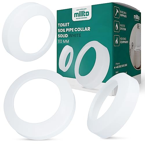 Millto™ WC Anschluss Rosette Klapprosette 110mm WC-Stutzen Abdeckrosette Weiß Toilettenrosette Kanalisationsrohrabdeckung Rohrrosette Abdeckelement von Millto