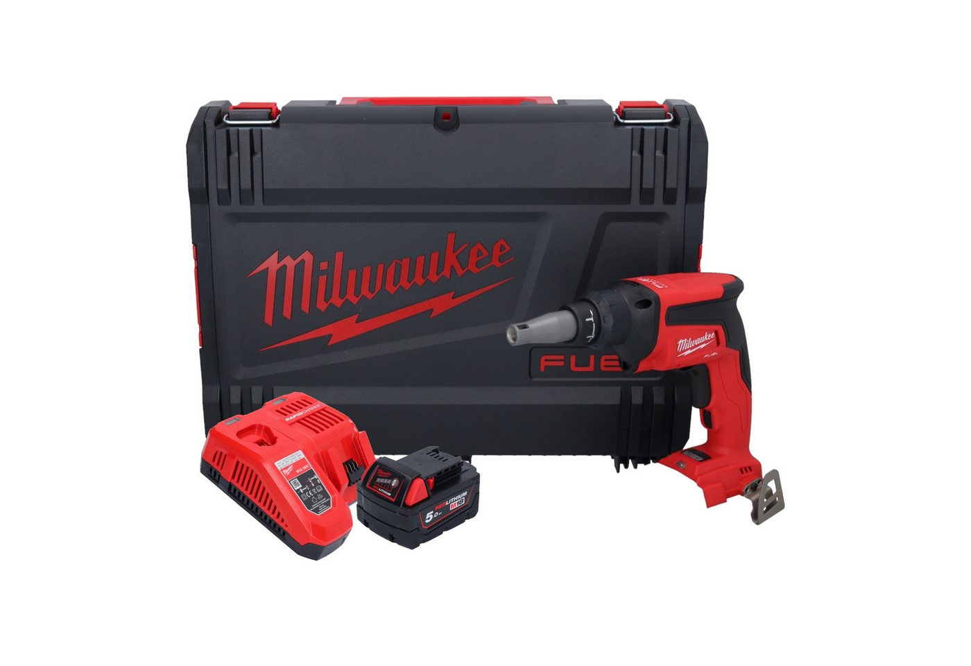 Milwaukee Akku-Magazinschrauber M18 FSG-501X 18 V 13 Nm Brushless + 1x Akku 5,0 Ah + Lader + HD Box von Milwaukee