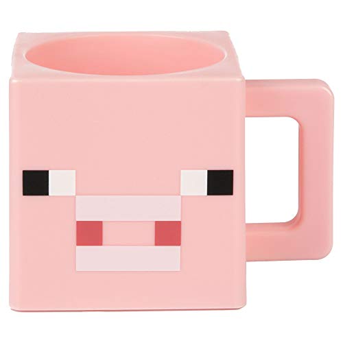 Minecraft Tasse, Plastik, Rosa, 1 Stück (1er Pack) von JINX