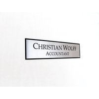 Personalisiertes Büroschild Mit Gravur, Türschild, Plakette, Name, Haus, Peel & Stick-Kleber von MiraCustomSigns