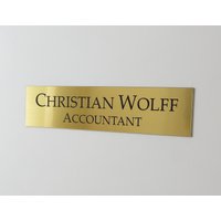 Personalisiertes Büroschild Mit Gravur, Türschild, Plakette, Peel & Stick-Kleber von MiraCustomSigns