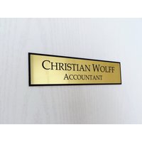 Personalisiertes Büroschild Mit Gravur, Türschild Für Zuhause, Peel & Stick-Kleber von MiraCustomSigns