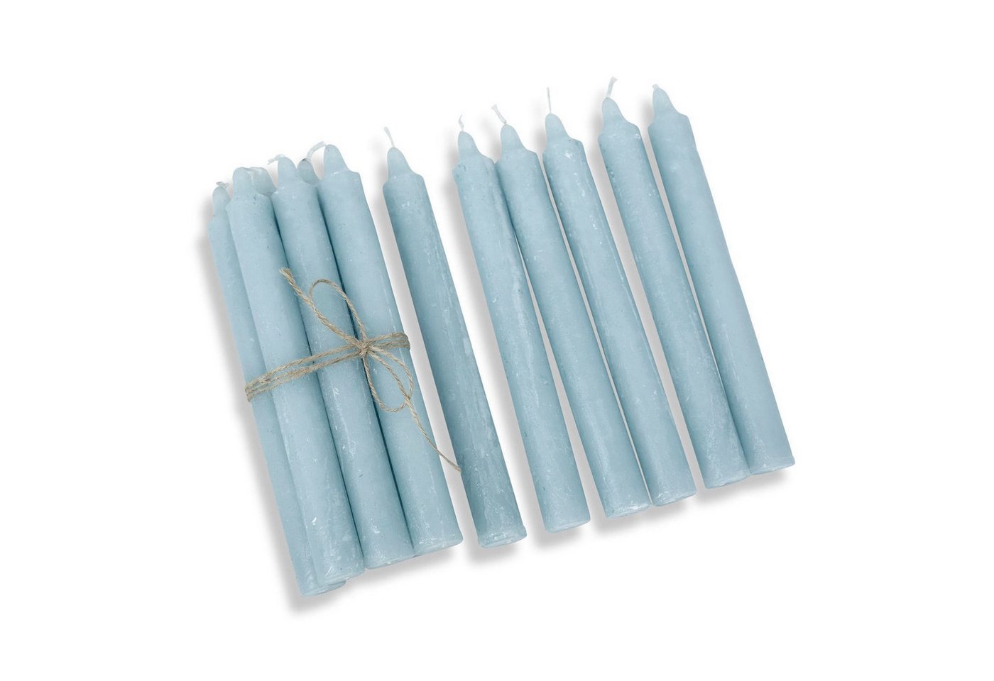 Mirabeau Stumpenkerze Kerze 12er Set Bauceau blau von Mirabeau