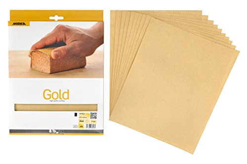 Mirka Gold Schleifpapier Schleifbögen / 230x280 mm/Korn P180 / 10 Stk/Zum Schleifen von Gips, Spachtel, Spanplatten, Holz, Lack Mirka Gold Schleifpapier Schleifbögen / 230x280 mm/Korn P180 / 10 Stk/Zum Schleifen von Gips, Spachtel, Spanplatten, Holz, Lack von MIRKA