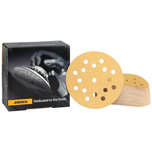 Mirka Gold Universal-Schleifpapier Ø 125mm Klett 17-Loch, Korn P120, 50 Stk/Zum Schleifen von Gips, Spachtel, Spanplatten, Holz, Lack Mirka Gold Universal-Schleifpapier Ø 125mm Klett 17-Loch, Korn P120, 50 Stk/Zum Schleifen von Gips, Spachtel, Spanplatten, Holz, Lack von MIRKA