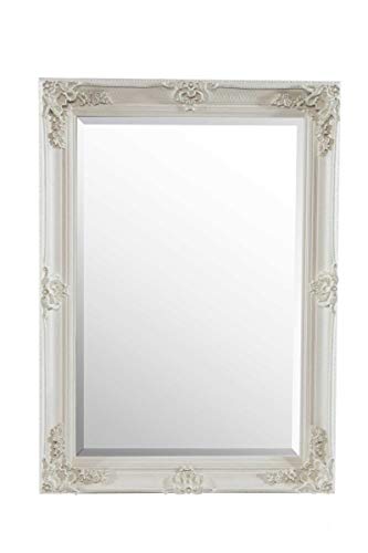 Mirror Abtei Barock Stil Rechteckig Creme, 112x81 von Mirror