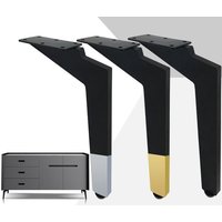 Gehäkeltes Metallbein Metall Golden Schwarz Sofatischfüße Badschrank Stütze Tv Schrank Fuß, Erhöhte Fußunterlage 4Er Set von MissLilySister