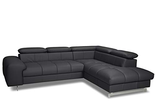 Mivano Ecksofa Chef / L-Sofa mit Schlaffunktion, Bettkasten und verstellbaren Kopfstützen in Lederoptik / 262 x 72 x 206 / Kunstleder Schwarz Mivano Ecksofa Chef / L-Sofa mit Schlaffunktion, Bettkasten und verstellbaren Kopfstützen in Lederoptik / 262 x 72 x 206 / Kunstleder Schwarz von Mivano