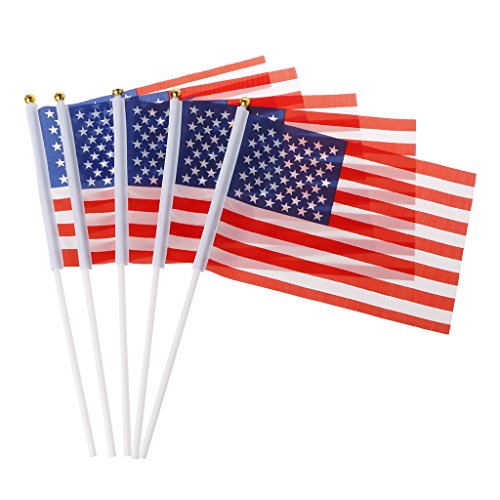 5 Stück Mini Amerikanische US-Nationalflaggen Hand winkend klein für Stangen, Halterung 2,5 cm von Mllepjdh