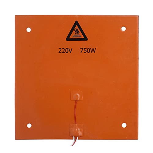 Mllepjdh 310x310mm 220V 750W Universelle Flexible Silikon Heizmatte/Pad Wasserdicht 3D Drucker Heizbettheizung Orange 3D Drucker Teile Und Zubehör von Mllepjdh