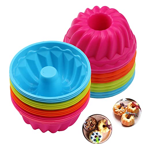 Mlying Mini Gugelhupfform Silikon 24 Stück Gugelhupf Backform Wiederverwendbare Muffinförmchen Cupcake Klein Kuchenform Mini Gugelhupf Ø 6,5cm, Höhe 3,5 cm (4 Farben) Mlying Mini Gugelhupfform Silikon 24 Stück Gugelhupf Backform Wiederverwendbare Muffinförmchen Cupcake Klein Kuchenform Mini Gugelhupf Ø 6,5cm, Höhe 3,5 cm (4 Farben) von Mlying