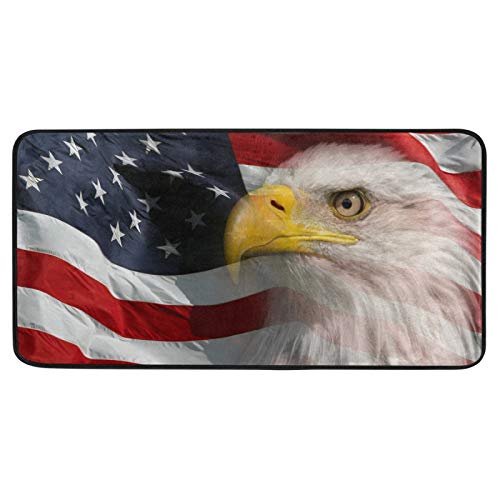 Küchenmatte, rutschfeste Fußmatte mit amerikanischer Flagge, 99,1 x 50,8 cm von Mnsruu