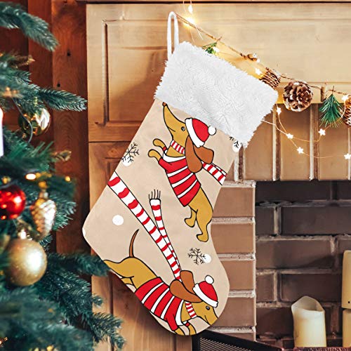 MNSRUU Weihnachtsstrümpfe Dackel Welpe Hund Schneeflocke Weihnachtsstrümpfe Urlaub Dekoration, Polyester, Multi, 44.98 cm x 30.73 cm MNSRUU Weihnachtsstrümpfe Dackel Welpe Hund Schneeflocke Weihnachtsstrümpfe Urlaub Dekoration, Polyester, Multi, 44.98 cm x 30.73 cm von Mnsruu