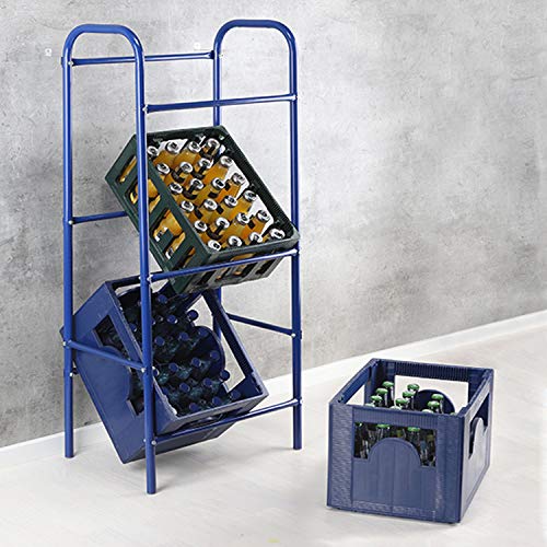 Praktischer Flaschenkastenständer Getränkekistenständer Kastenständer Regal in Blau für 3 Kästen von Moajwo