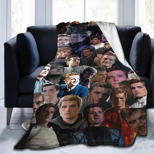 Josh Star Hutcherson Decke, 3D-gedruckte Plüschdecke, leicht und superweich, warm und bequem, Anti-Pilling-Mikrofaser-Flanell-Fleecedecke für Couch, Bett, Sofa, 3 Größen von Mobili