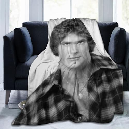 Mobili David Star Hasselhoff Überwurfdecke, superweiche, leichte Überwurfdecke, Ganzjahresdecke für Bett, Couch, Sofa, 101,6 x 76,2 cm von Mobili