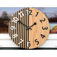 Holz Wanduhr Mit Riemen, Moderne Zahlen, Große Wohnkultur, Nepal Uhr, Stille Uhr Für Die Wand, 33, 5cm von ModernClock