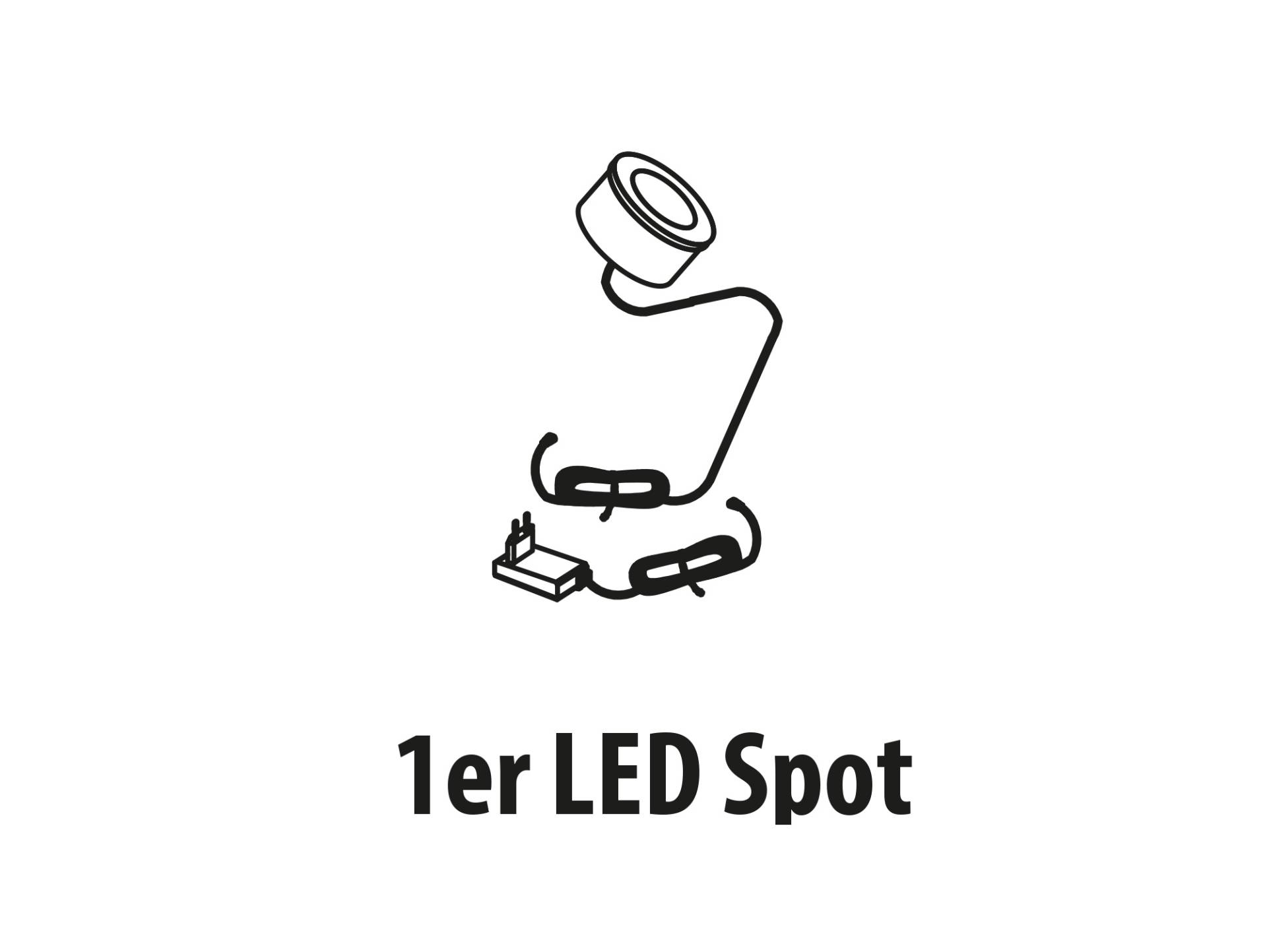 1er LED Spot warmweiss inkl. Touchsensor von Möbel-Eins