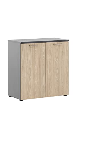 Möbelpartner Denver Büroschrank, Eiche Dekor/Anthrazit, 80,2 x 41 x 84,2 cm von Möbelpartner