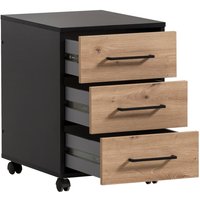 Rollcontainer Aino Eiche Artisan Nachbildung schwarz matt B/H/T: ca. 40x57x50 cm Rollcontainer Aino Eiche Artisan Nachbildung schwarz matt B/H/T: ca. 40x57x50 cm von Möbelpartner