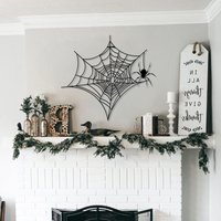 Spinnennetz-Wanddekor, Halloween-Dekoration, Halloween-Dekor, Halloween-Spinnennetzzeichen, Halloween-Wandkunst von MofisWallArt