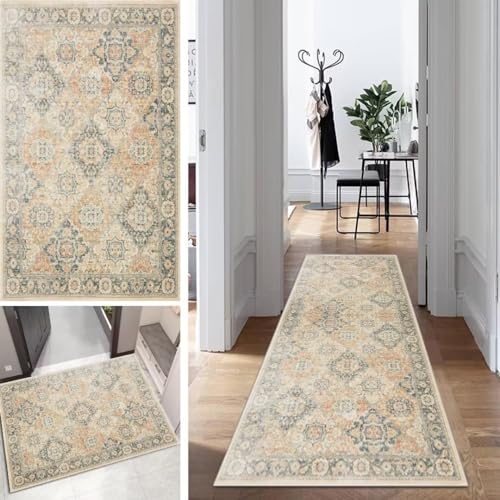 Boho Läufer Teppich Flur Lang Vintage Klassisch TeppichLäufer rutschfest Waschbar 40x60cm Dauerhaft Läuferteppich KüchenLäufer Korridor Polyester Anpassbar Meterware Boho Läufer Teppich Flur Lang Vintage Klassisch TeppichLäufer rutschfest Waschbar 40x60cm Dauerhaft Läuferteppich KüchenLäufer Korridor Polyester Anpassbar Meterware von Mogetal