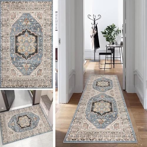 Boho Läufer Teppich Lang Vintage Klassisch Flur Läufer Abstrakte rutschfest Waschbar 80x350cm Modern Dauerhaft Läuferteppich TeppichLäufer Küchen Korridor Polyester Anpassbar Meterware Boho Läufer Teppich Lang Vintage Klassisch Flur Läufer Abstrakte rutschfest Waschbar 80x350cm Modern Dauerhaft Läuferteppich TeppichLäufer Küchen Korridor Polyester Anpassbar Meterware von Mogetal