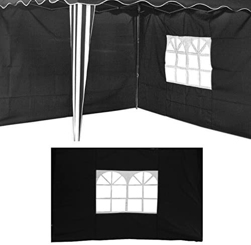 Mojawo 2er Set Seitenteile Fenster Seitenwand Pavillon Faltpavillon Fenster Schwarz PA - beschichtet 300x200cm von Mojawo