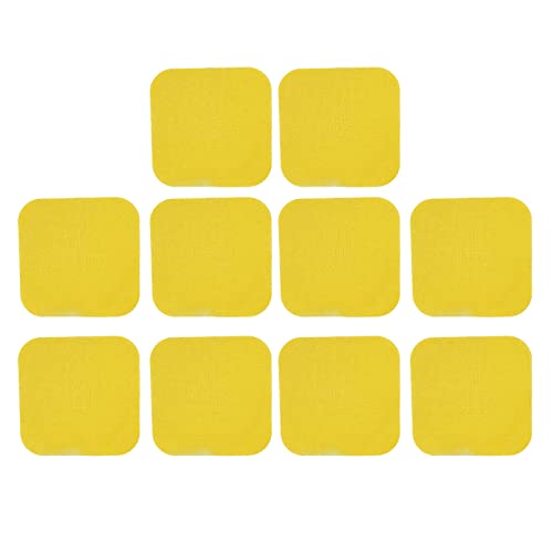 Spot-Marker, 10 Stück, Agility-Spot-Marker, 22,9 cm (9 Zoll), quadratisch, flaches Feld, Fitnessstudio, Klassenzimmer, Boden-Spots-Set für Indoor-Outdoor-Fußball, Basketball, (Yellow) von Mokernali