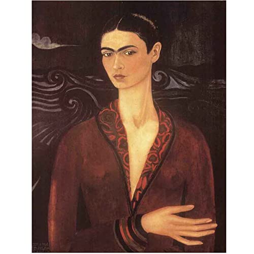 frida kahlo Canvas Wall Art Moderne Poster Wohnzimmer Deko Schlafzimmer Wanddeko Ohne Bilderrahmen für Schlafzimmer Dekoration Wohnung Deko Kunstdruck (80x104cm_31x41in,ungerahmt) von Mol-X-Pat