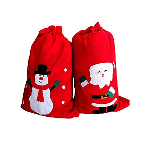Molinter Weihnachtsmannsack Nikolaussack Geschenktüten übergroß Weihnachtstüten Weihnachten Süßigkeit-Beutel Zufällige Farbe von Molinter