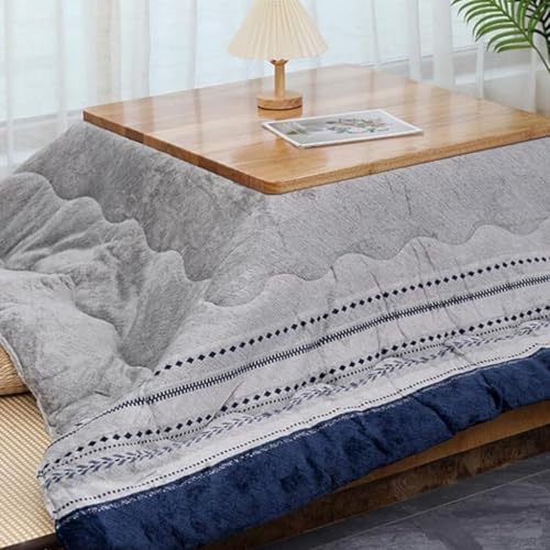 Kotatsu-Heizungs-Futon-Set Grauer Kotatsu-Tisch Mit Kätzchenmuster-Design Und Futon-Teppichheizung Japanische Tatami-Couchtische Mit Fenstern Kotatsu-Heizungs-Futon-Set Grauer Kotatsu-Tisch Mit Kätzchenmuster-Design Und Futon-Teppichheizung Japanische Tatami-Couchtische Mit Fenstern von MollyYou
