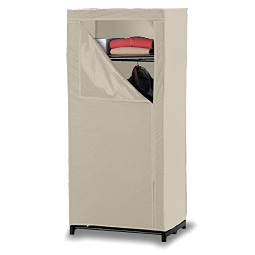 Mondex EVE721-01 – Schrank Kleiderschrank Stoff/Kunststoff 76 x 26 x 7 cm, Kunststoff, beige, 7 cm von M-Home