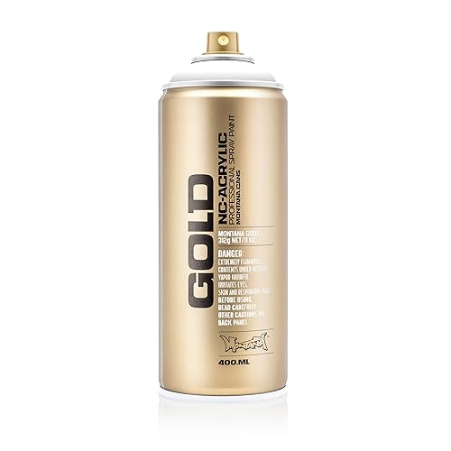 Montana Cans 285820 Spray Dose Gold, Gld400, S9120, 400 ml, Shock white Pure von Montana