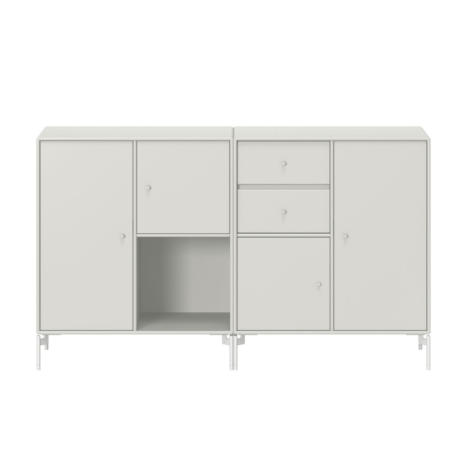 Montana - Couple Sideboard 139,2x82,2x38cm - nordic 09/lackiert/LxBxH 139,2x82,2x38cm/Beine MB126 Snow von Montana