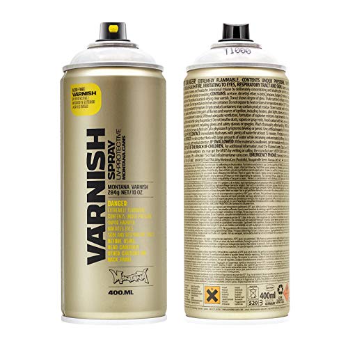 Montana Klarlack Glanz Varnish Spray gloss - Sprühdose 400ml - Acryllack für ein glänzendes Finish - zum Fixieren und Schützen der Lackierung Montana Klarlack Glanz Varnish Spray gloss - Sprühdose 400ml - Acryllack für ein glänzendes Finish - zum Fixieren und Schützen der Lackierung von Montana