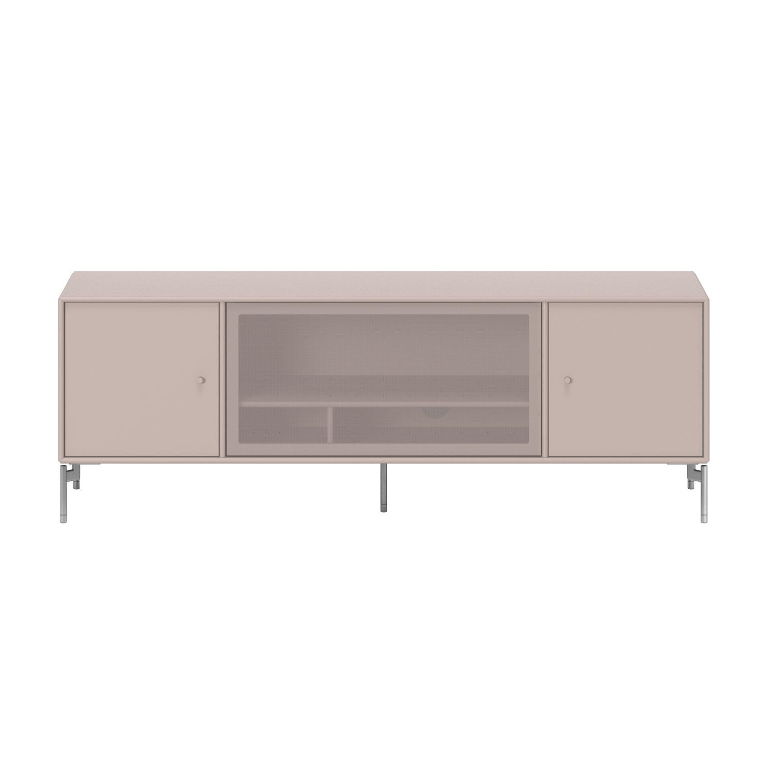 Montana - Octave III TV Lowboard 138x48x30cm - mushroom 137/lackiert/BxHxT 138x48x30cm/Beine MB126 Chrome von Montana