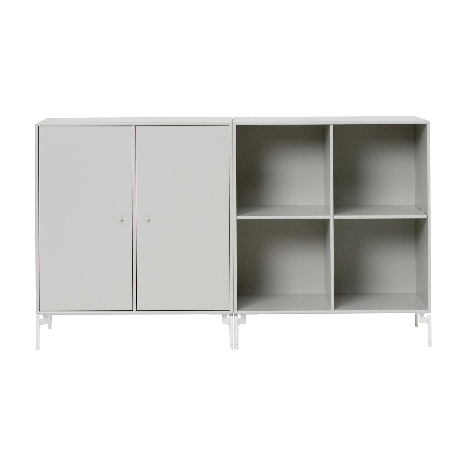 Montana - Pair Sideboard 139,2x82,2x38cm - nordic 09/lackiert/BxHxT 139,2x82,6x38cm/Beine MB126 Snow von Montana