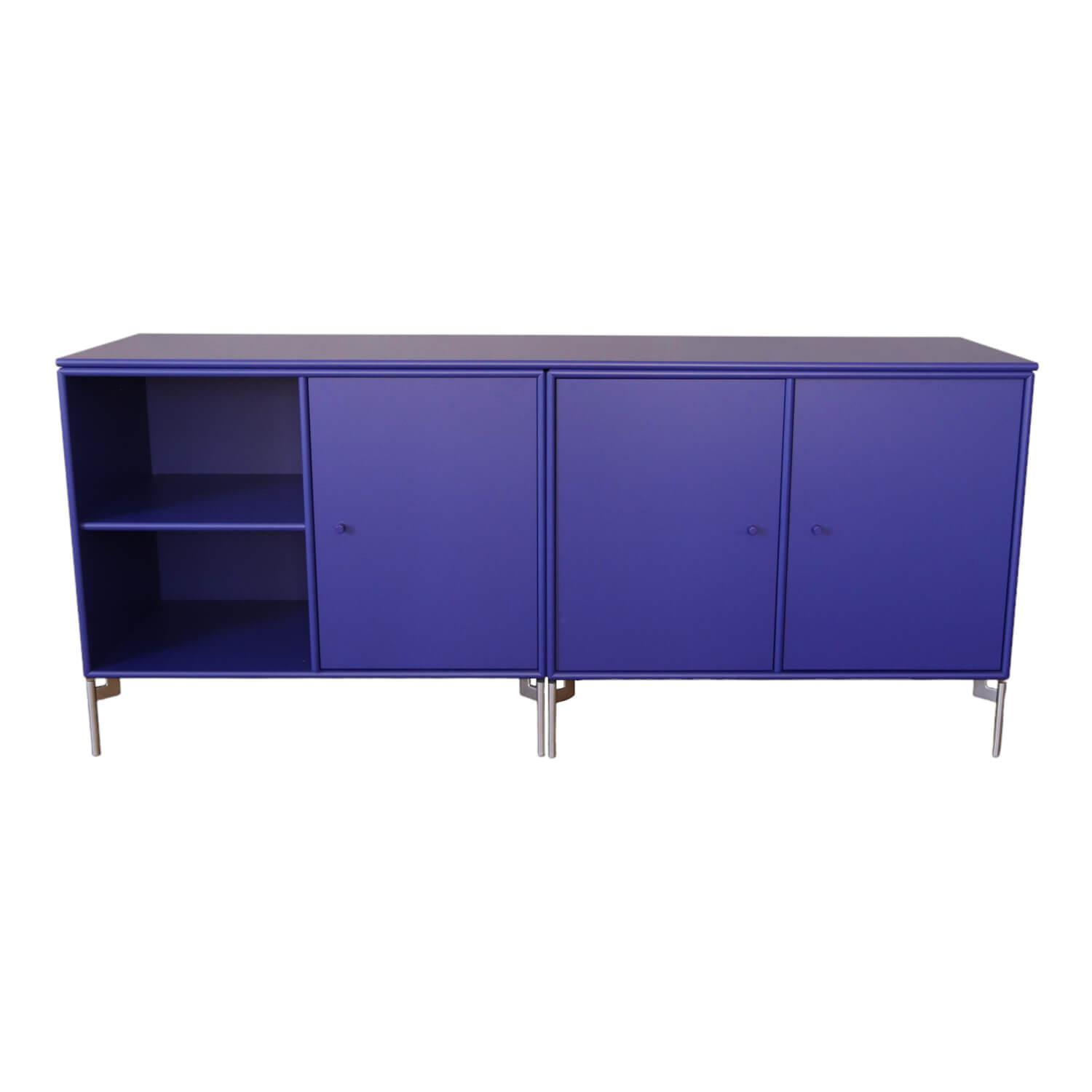 Sideboard Save Lack 135 Monarch Blau Beine Chrom von Montana