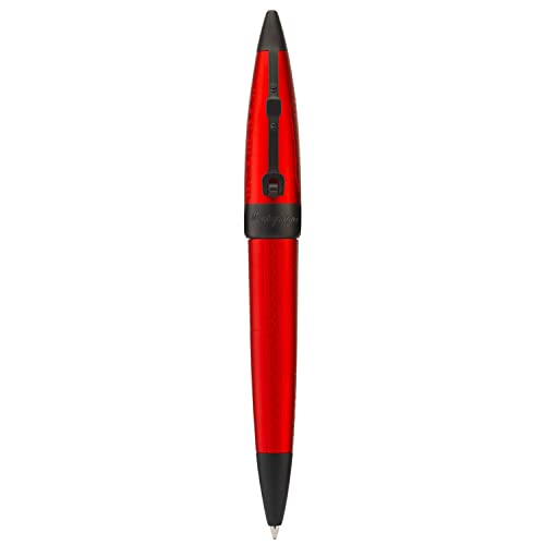 Montegrappa Aviation Red Baron Kugelschreiber aus Eloxiertem Gebürstetem Aluminium in der Farbe Rot-Schwarz, Länge: 14cm, ISAORBUR von Montegrappa