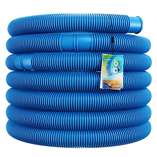 MONZANA® Poolschlauch 10m Ø 32mm blau flexibel mit Muffen Schwimmbadschlauch Pumpenschlauch Wasserschlauch Saugschlauch von Monzana