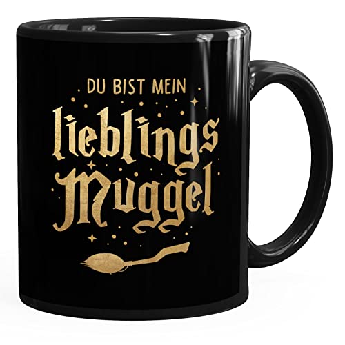 MoonWorks® Kaffee-Tasse Du bist mein Lieblingsmuggel Lieblingsmensch Geschenk Weihnachten Geburtstag schwarz standard von MoonWorks