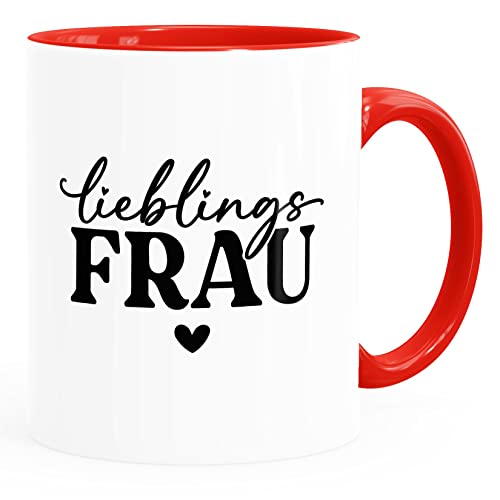 MoonWorks® Kaffee-Tasse Liebe Liebeserklärung Geschenk Jahrestag Valentinstag Geburtstag Weihnachten Mann Frau Frau weiss-innen-rot standard von MoonWorks